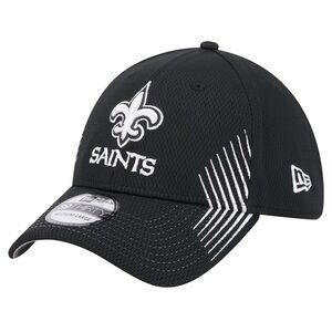 New Orleans Saints‎ New Era Active 39THIRTY Flex Hat - Black|Gold S/M